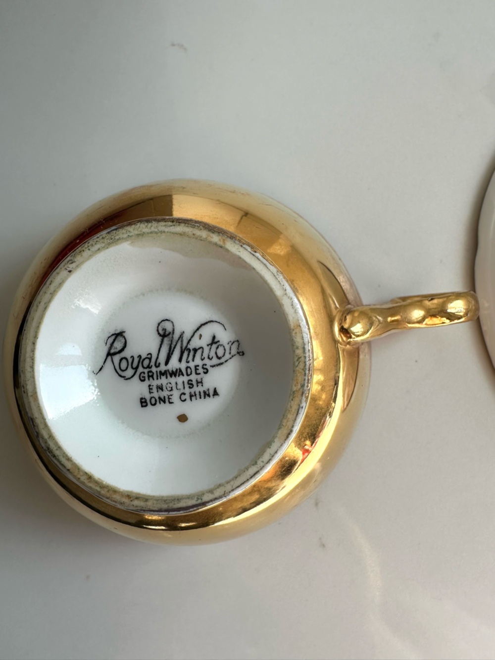 Royal Winton Grimwades Gold Luster Teacup & Saucer English Bone China - Picture 6 of 6